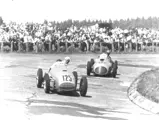Making its second appearance with a monoposto body, Ulmen battles here against Fritz Reiss at the 1951 ADAC Eifelrennen, where he finished 2nd.