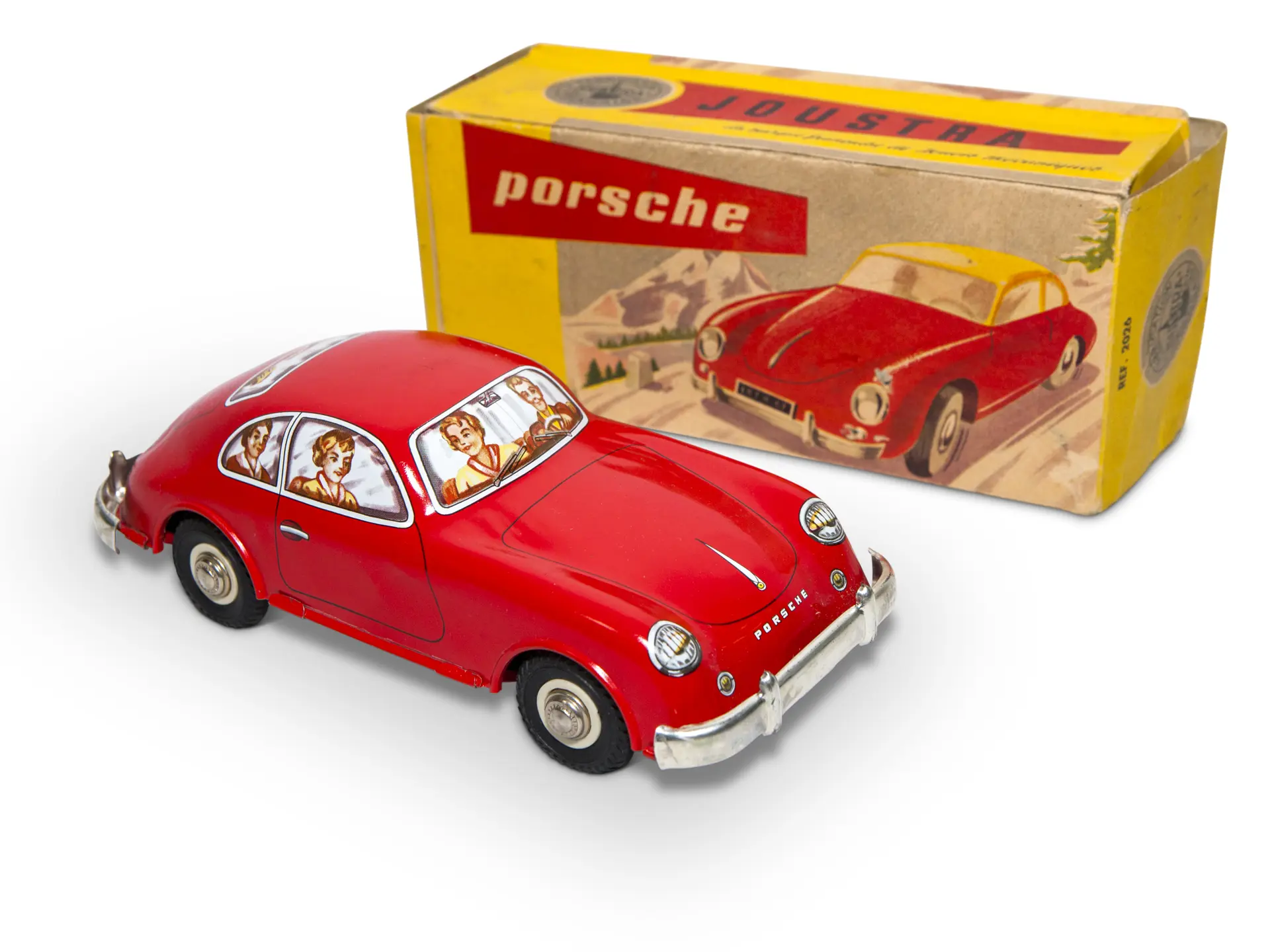 Porsche 356 B Tin Toy by Joustra, No. 2026, with Fair Box | A