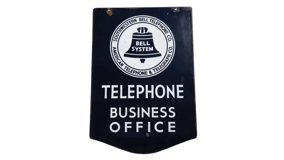 Bell System Telephone Business Office Double-Sided Porcelain Sign | The ...