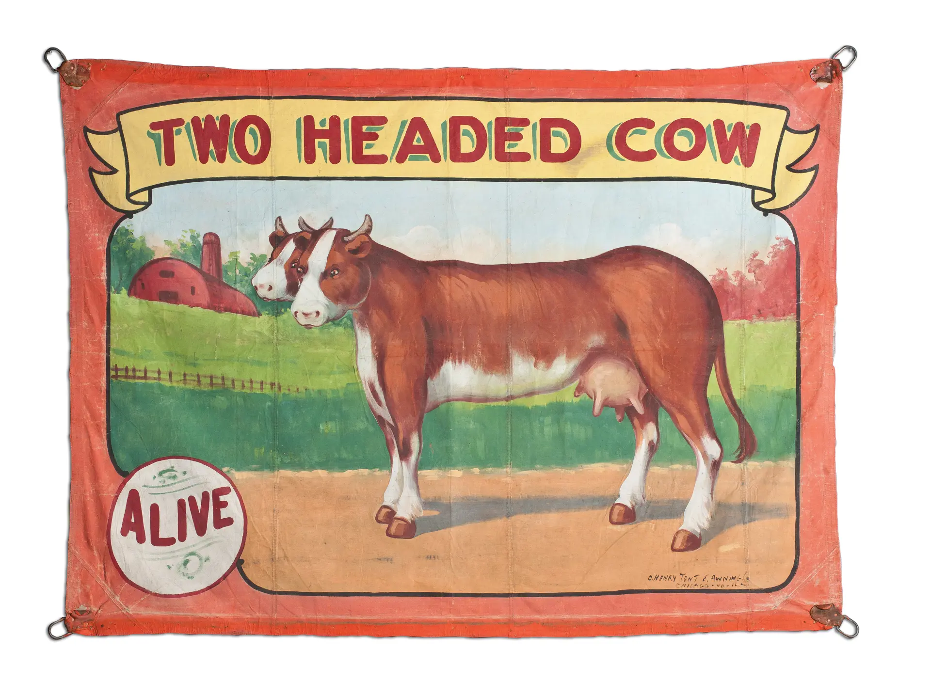 Antique Carnival Sideshow Banner 