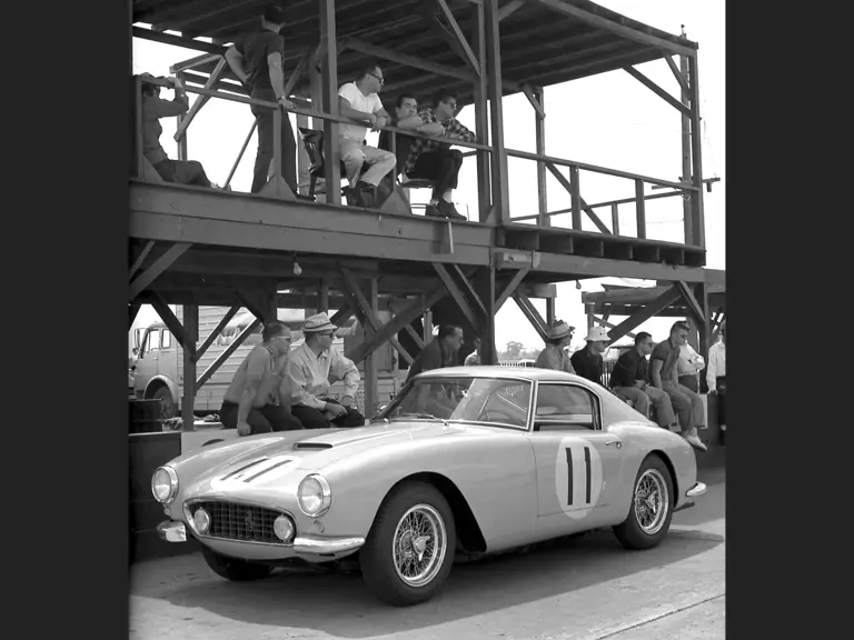 Chassis 1773 GT as seen in the pits at the 1960 12 Hours of Sebring.