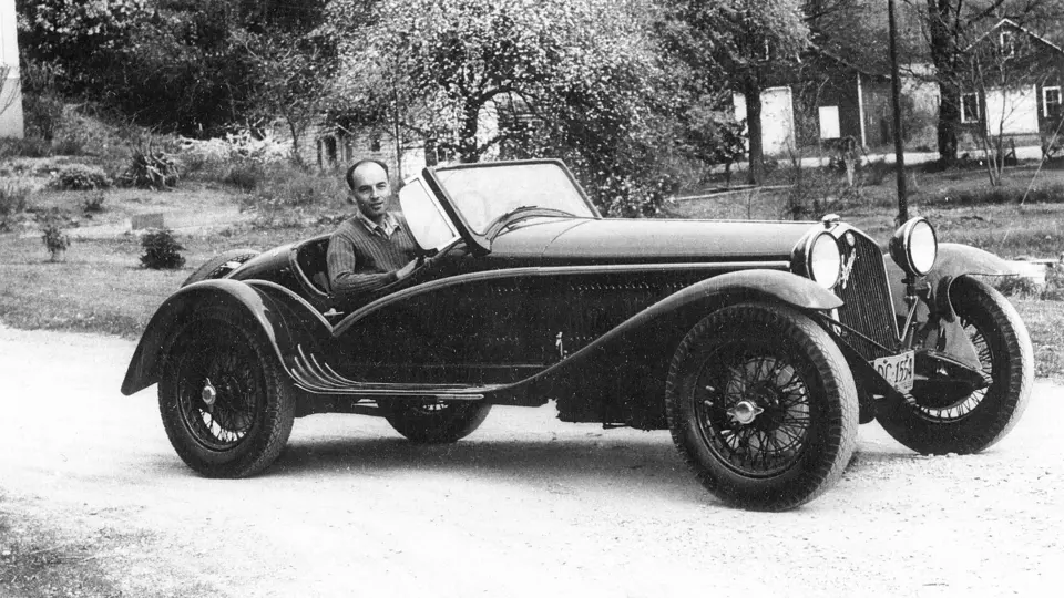 The Alfa Romeo is pictured in the early 1950s.