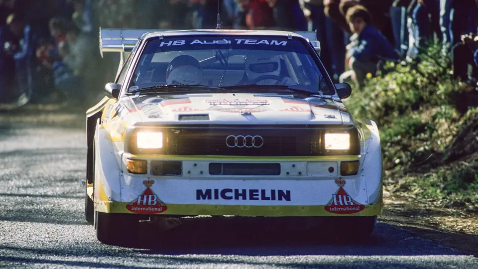 Walter Röhrl drove the Audi at the 1986 Rallye de Portgual.