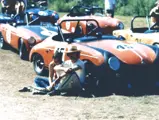 Early owner Ed Parlett racing his Speedster in the 1970s.