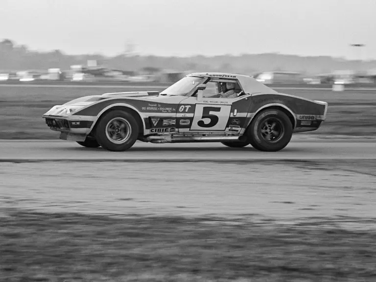 The RED Corvette at the 24 Hours of Daytona, 1973.