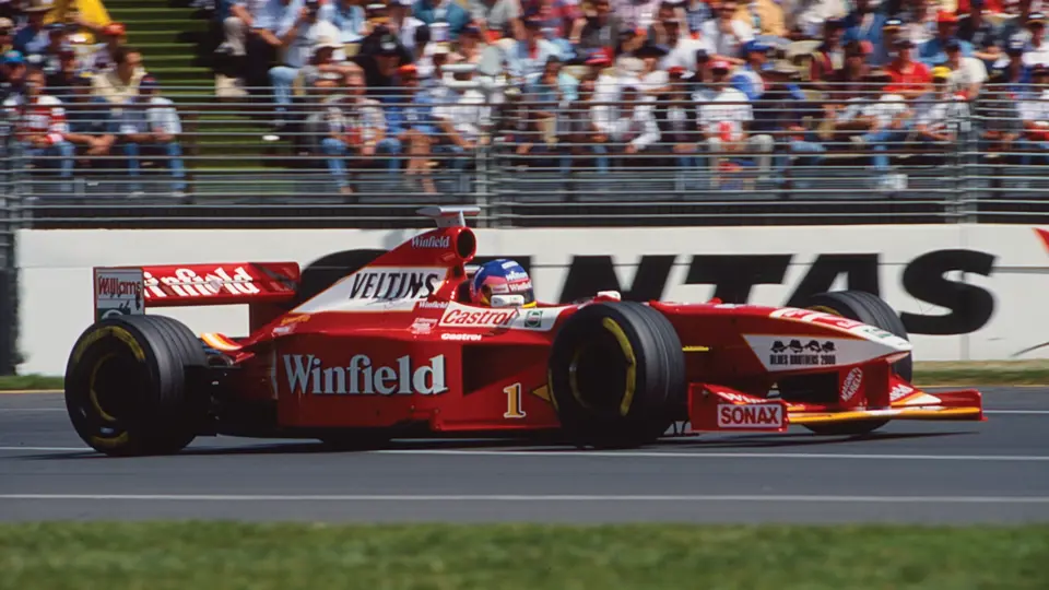 Defending Formula 1 World Champion Jacques Villeneuve gives the new-look FW20-03 its competitive debut during the 1998 season-opening Australian Grand Prix at Albert Park.