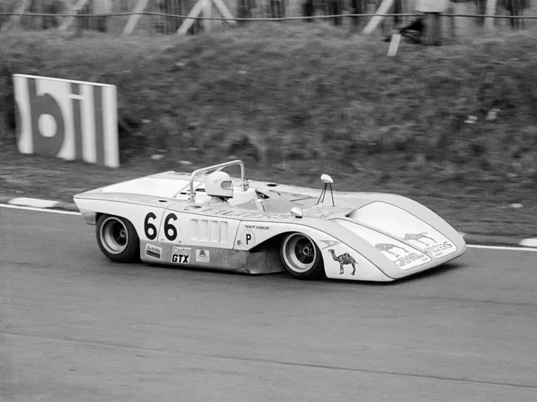 Shaun Jackson and Roger Enever debut the Huron 4A 2-Litre Sports Prototype at the 1971 Brands Hatch 1000km.