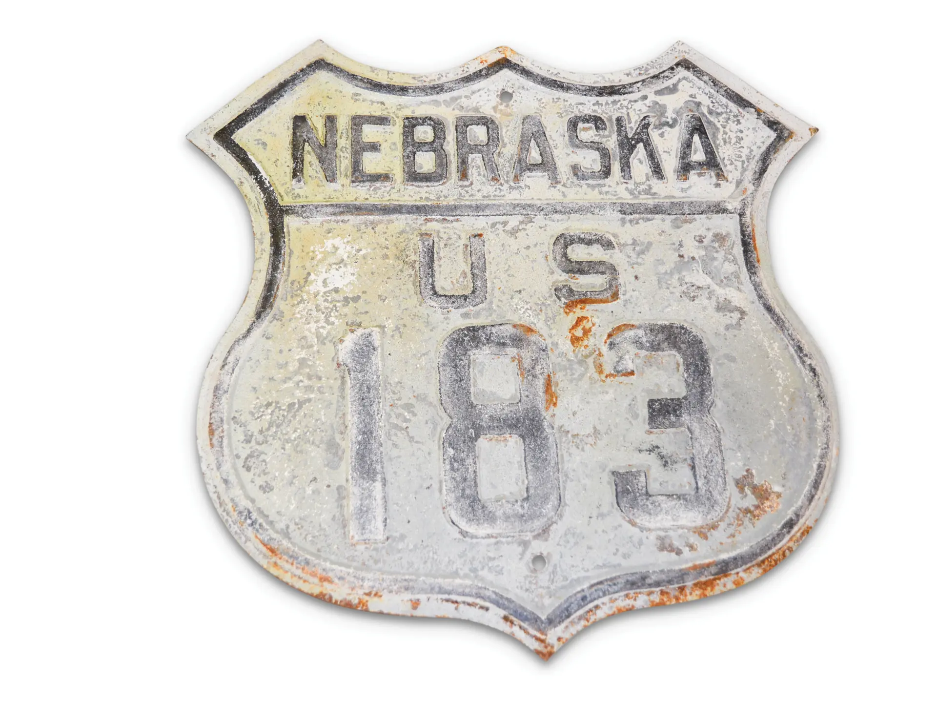 Nebraska Diamond Sign Nebraska U.S. Route 183 Shield Tin Sign | Auburn Fall 2019 | RM Sotheby's