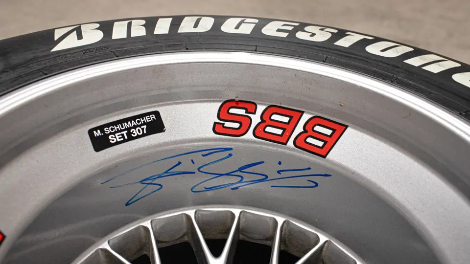 BBS Wheel and Bridgestone Potenza Formula 1 Signed Intermediate