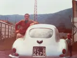 The Fiat is pictured with its former owner, c. 1970.