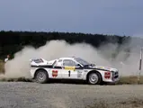 Walter Röhrl takes on the gravel on the way to victory at 1983 ADAC Rallye Deutschland.