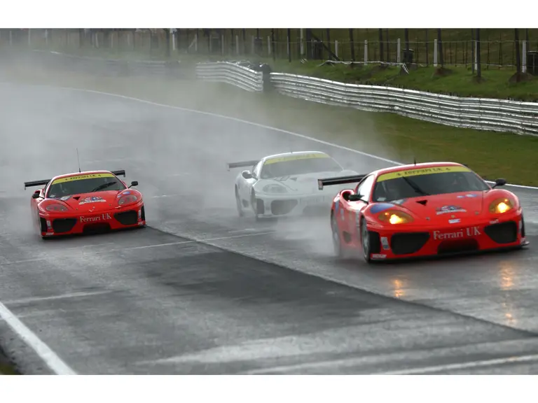 011 M during demonstration laps at the Ferrari Festival at Brands Hatch in August 2002.