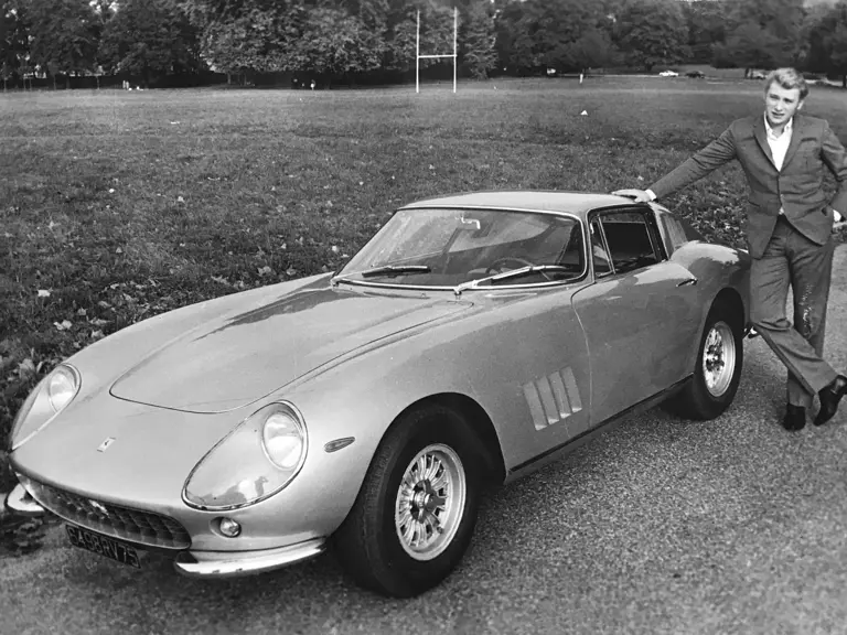 Johnny Hallyday poses with chassis number 06691 for a photo shoot in September 1965.