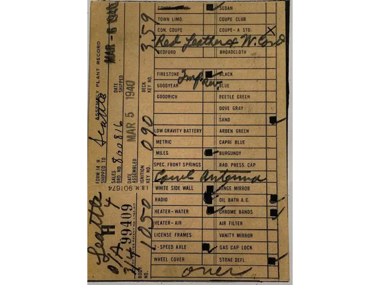 0847 – Vehicle Production Build Record (1)