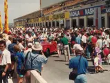 The great Juan Manuel Fangio takes 0312901 out for demonstration laps at Kyalami in 1992.