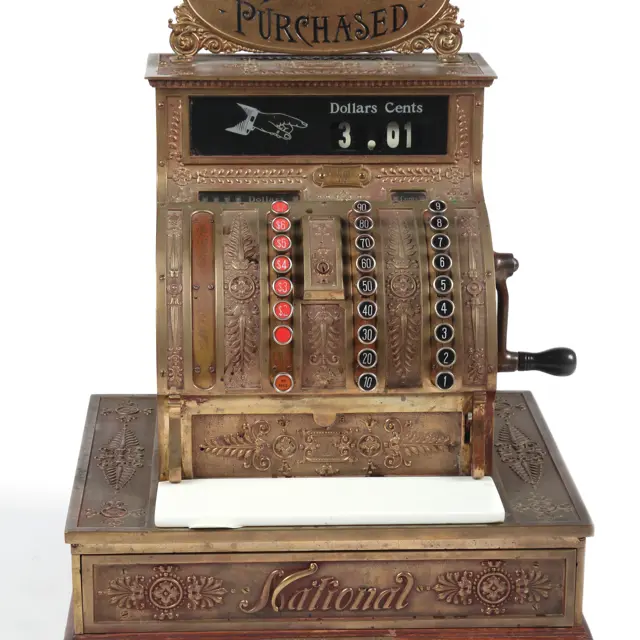 アメリカンアンティーク 真鍮製レジスターNationalCashRegister アメリカンアンティーク 真鍮製レジスターNationalCashRegister