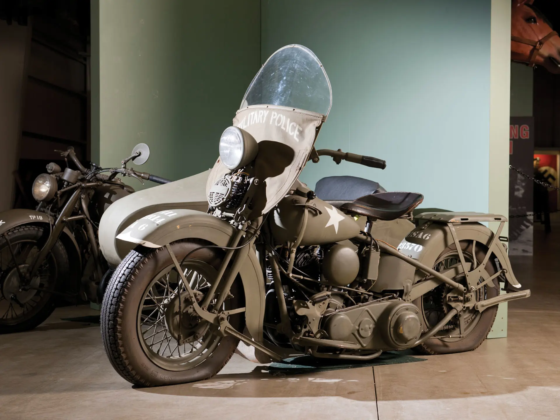 1942 Harley Davidson UA Motorcycle with Sidecar The National Military History Center RM Sotheby s