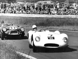 Michael Head, driving HOT 95, bests Peter Blond in the Aston Martin DB3S at Goodwood in June 1957.