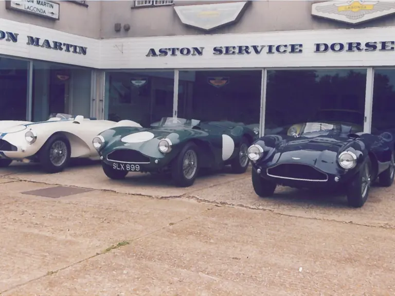 The DB3S is pictured outside Aston Service Dorset.