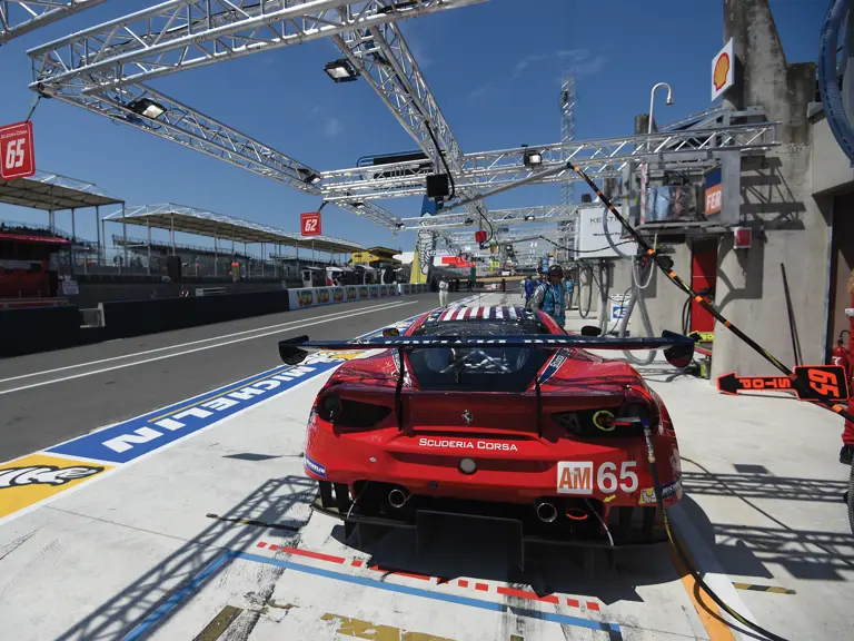 The 488 GTE waits in pit lane prior to the 2017 24 Hours of Le Mans.