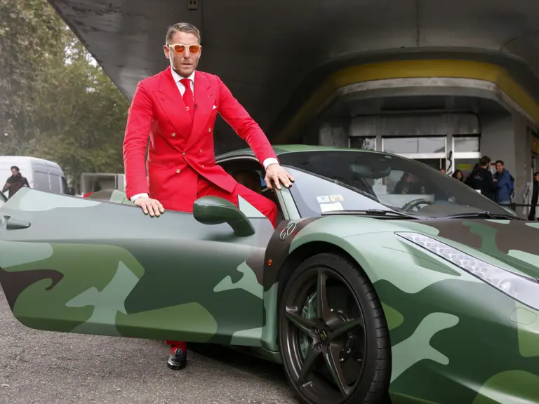 The Ferrari 458 Italia ‘Army’ was delivered new to Lapo Elkann (pictured).
