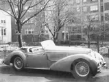 The Alfa Romeo is photographed somewhere in the Chicago area.
