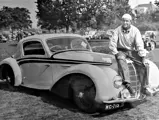 Louis Chiron sat atop chassis 800390 following a motoring event.