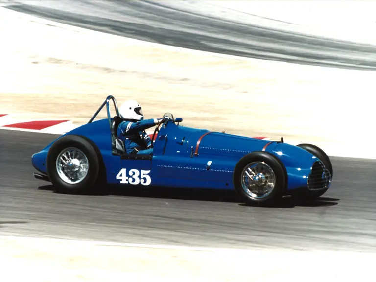 Sam Mann at the wheel at Laguna Seca.