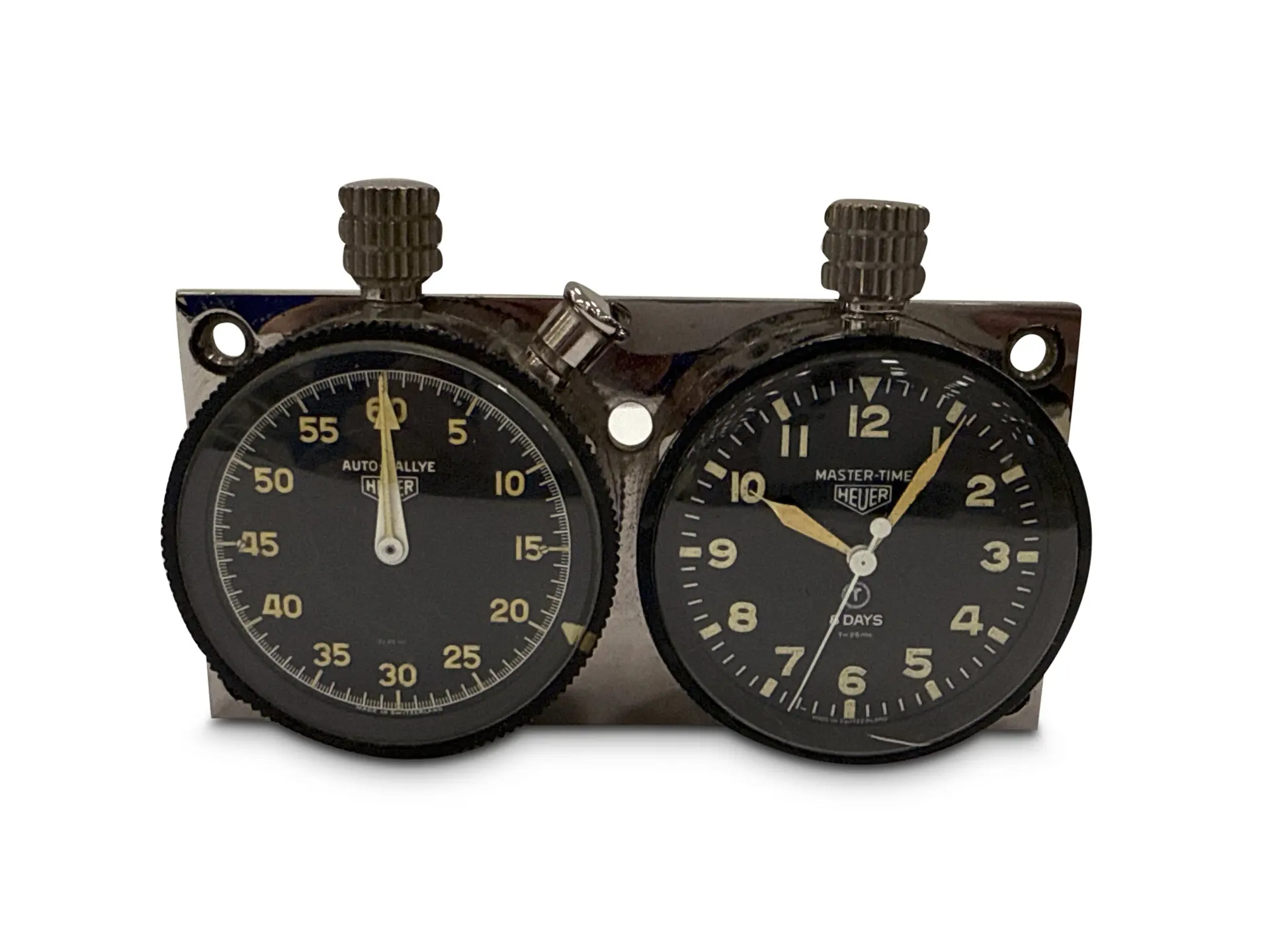 Heuer Auto-Rallye and Master-Time Rally Timers on Mounting | Unwrapped ...