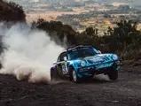The Tuthill-prepared Porsche 911 SC 'Safari' on the 2022 East African Safari Classic, driven by Ken Block.