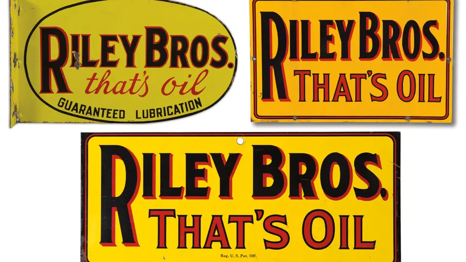Three Riley Bros. Signs | The Dingman Collection 2012 | RM Sotheby's