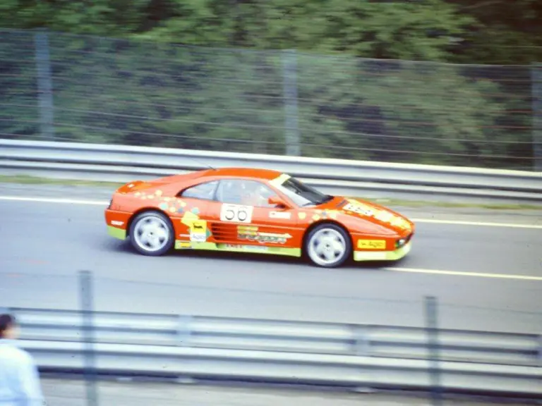 Chassis 93646 captured at Circuit de Spa-Francorchamps, driven by Christian Heinkele in the 1994 West European Ferrari Challenge series.