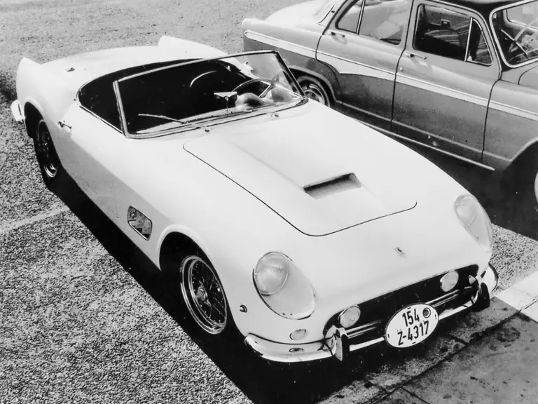 The Ferrari is pictured wearing a German registration in its first year after construction.