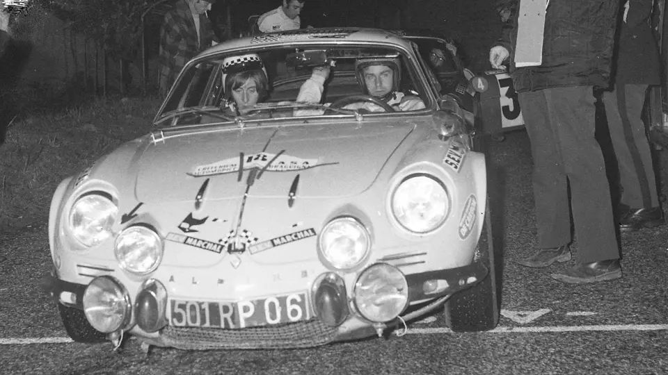 Orlandini and Girard pause at a checkpoint during the Critérium 83 Rallye, in which the duo finished 8th overall.