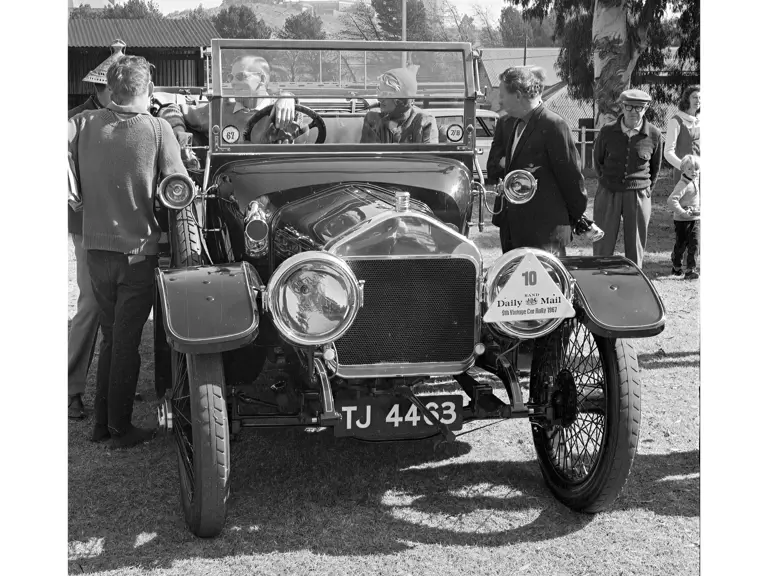 The Wolseley is pictured at the 1967 Rand Daily Mail Rally during its time in South Africa.