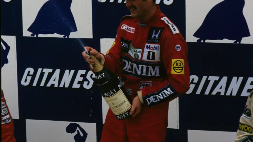 French GP Circuit Paul Ricard France 1986
Podium Nigel Mansell Williams FW11 wins the race, Alan Prost Mclaren MP4/2c is 2nd and Nelson Piquet Williams FW11 3rd
© Formula One Pictures / Picture by John Townsend. Office tele (+36)26 322 826 Hungarian mobile (+36) 70 776 9682. UK Mobile +44 7747 862606 www.f1pictures.com.
Vat Number 221 9053 92
French GP Circuit Paul Ricard France 1986
Podium Nigel Mansell Williams FW11 wins the race, Alan Prost Mclaren MP4/2c is 2nd and Nelson Piquet Williams FW11 3rd
© Formula One Pictures / Picture by John Townsend. Office tele (+36)26 322 826 Hungarian mobile (+36) 70 776 9682. UK Mobile +44 7747 862606 www.f1pictures.com.
Vat Number 221 9053 92