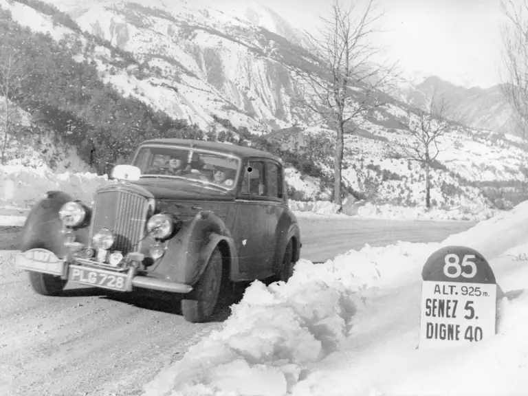 Couper, Tabor and Fillingham at the 1953 Monte Carlo Rally.