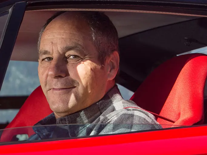 Gerhard Berger in his 1990 Ferrari F40 offered at RM Sothebys London online auction 2020