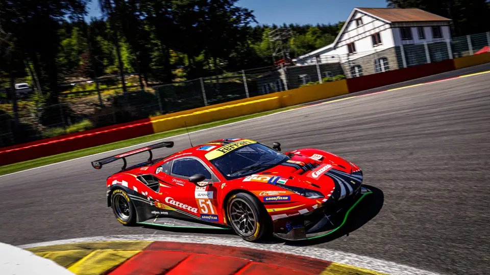 The Ferrari is seen here at Spa-Francorchamps during the 2020 ELMS season.