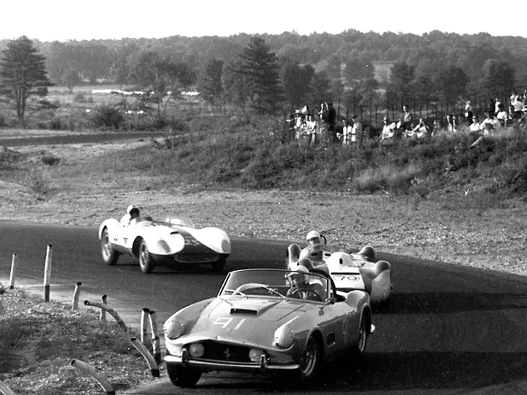 Grossman at the wheel of 1451 GT at Thompson in 1959.
