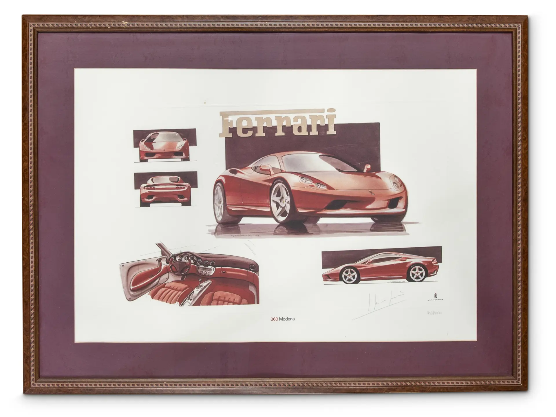 Ferrari 360 Modena Concept Artwork Framed Print by Goran Popović