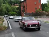 The Ferrari is pictured crossing the Passo della Raticosa, in between Bologna and Florence, during the 2008 Mille Miglia.