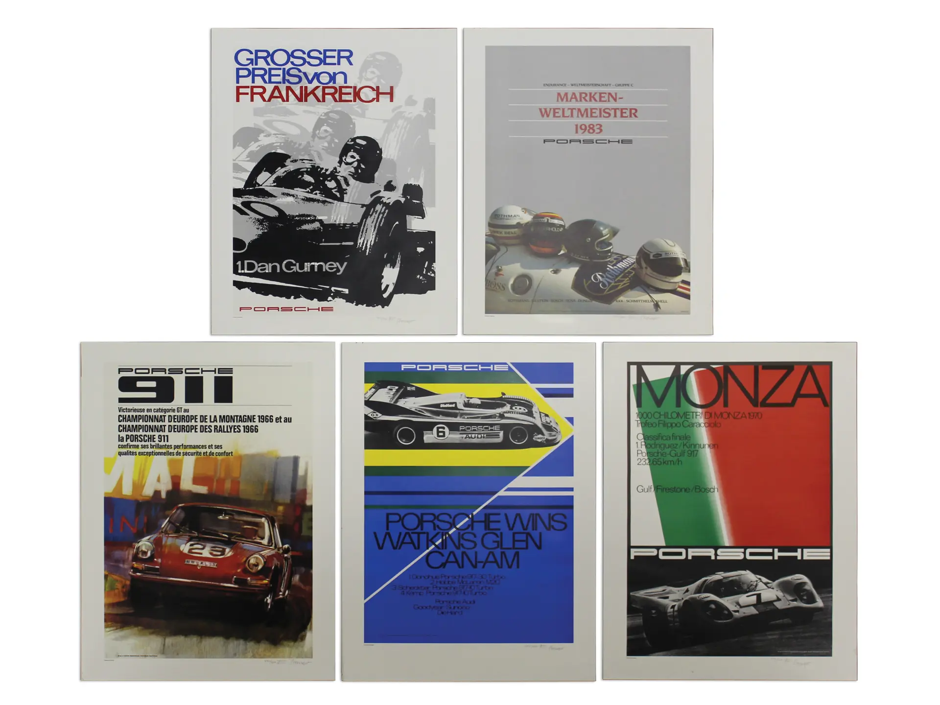 Affiche Originale Porsche Strenger - Course Nürburgring 1970 - Format 30x40