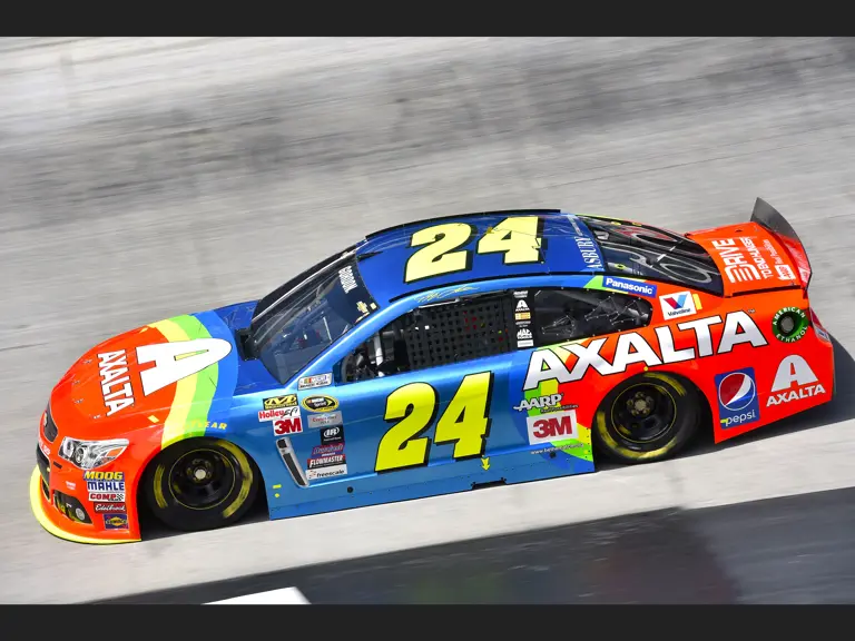 Jeff Gordon, #24, 2014 Chevrolet SS, NASCAR Sprint Cup Series, Irwin Tools Night Race, Bristol Motor Speedway, August 22, 2015.