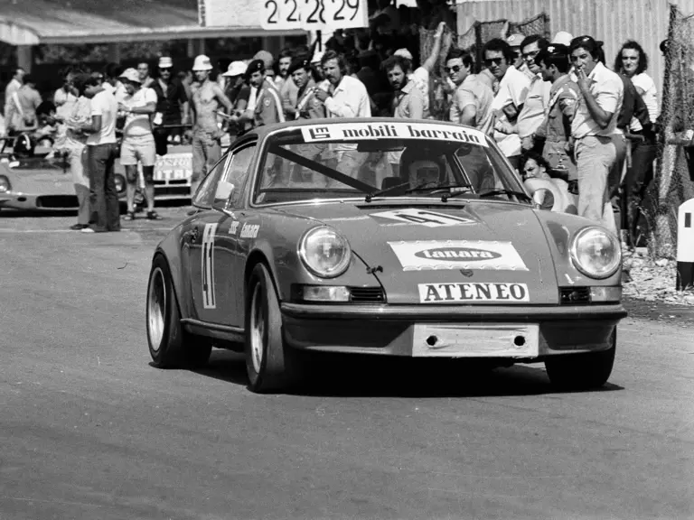 The RS 2.7 as seen during the 1975 Targa Florio, where it finished 16th overall and 8th in class. The RS 2.7 as seen during the 1975 Targa Florio, where it finished 16th overall and 8th in class.