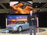 LOS ANGELES (January 2, 2003) The Supercharged Thunderbird concept was the star at the Greater Los Angeles Auto Show today. This performance-tuned version of Ford's iconic roadster is one of three special-edition versions of the Thunderbird on display at the L.A. Auto Show, which runs from January 4-12.