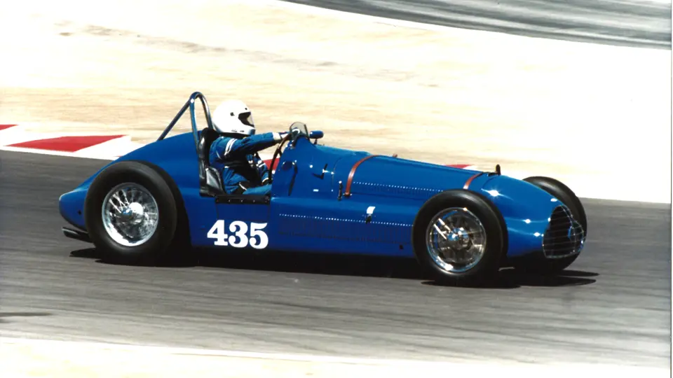Sam Mann at the wheel at Laguna Seca.