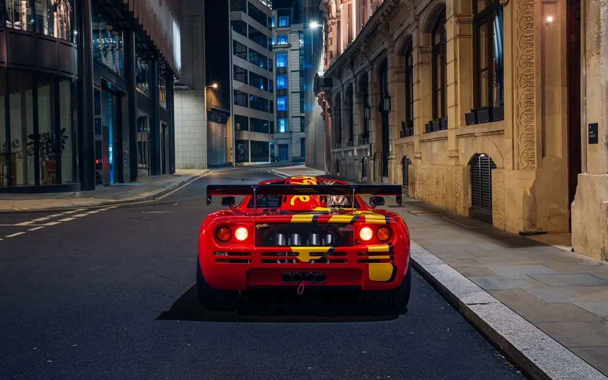 1996 McLaren F1 GTR Rear View of the Car