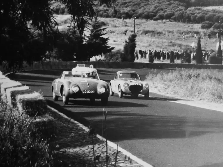 The Denzel in its original bodywork at the Monsanto Circuit in 1955.