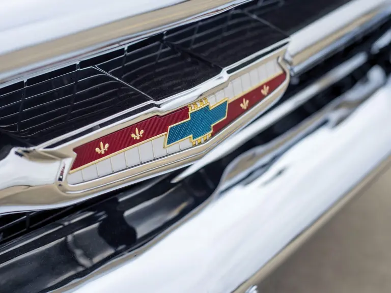 Mecum shoot in Bloomington IL. 1957 Chevy Restomod, owner Terry Woitz.